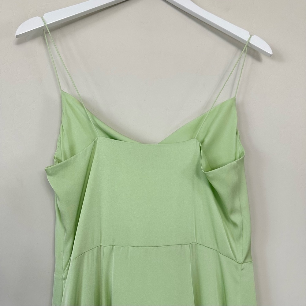 INTERMIX Paris Silk Midi Slip Dress Pistachio Green - Picture 10 of 15